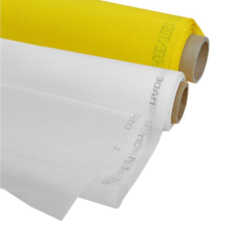 ETPUVIUMBE Silk Screen Printing Mesh, Size 50inchx1Yard, 100/110/120/140/160/180/200/250/300Mesh, White Yellow for Screen Printing Machine Equipment Accessories, Filter Painting, Polyester (100M/40T White) - Image 3